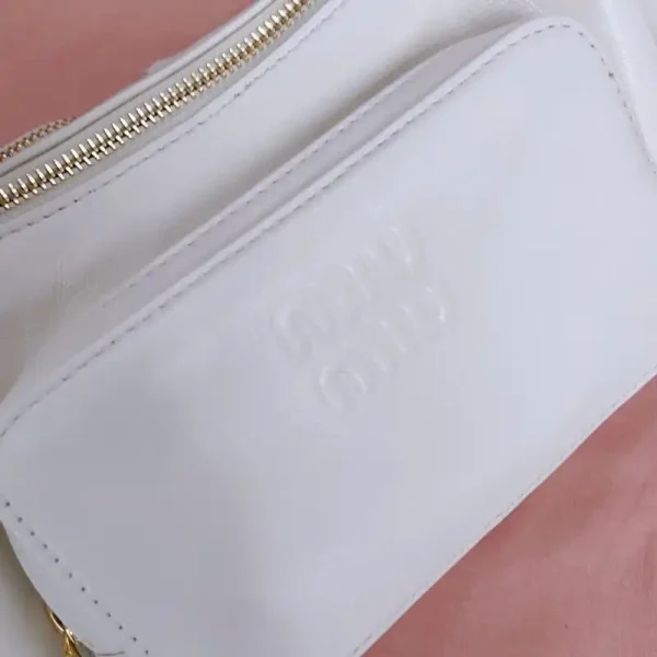 Miu Miu Nappa  Pocket Bag White - Image 2