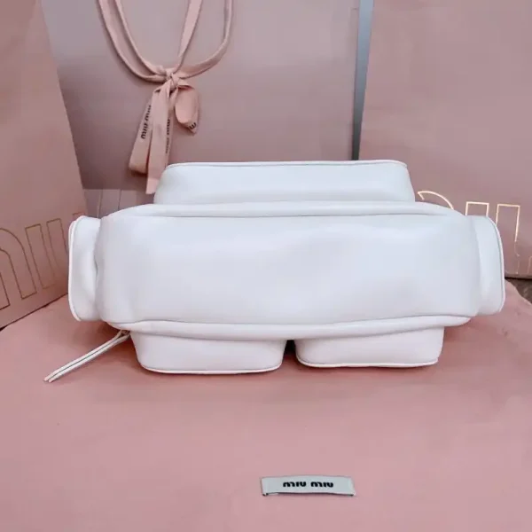 Miu Miu Nappa  Pocket Bag White - Image 3