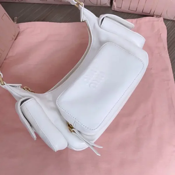 Miu Miu Nappa  Pocket Bag White - Image 7