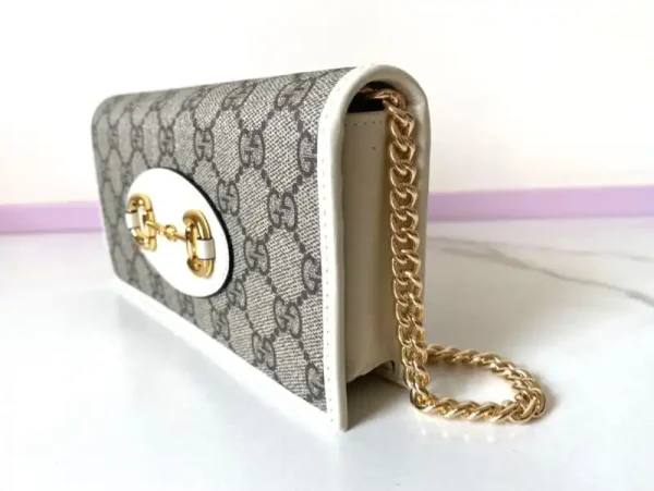 Gucci Horsbet  Chain Clutch White - Image 2