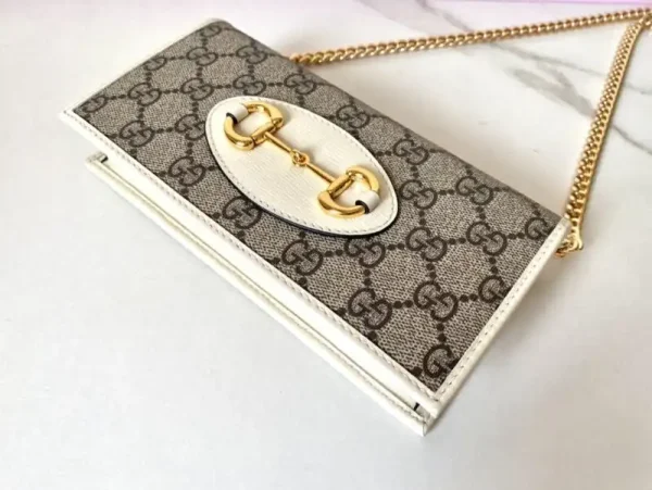 Gucci Horsbet  Chain Clutch White - Image 7