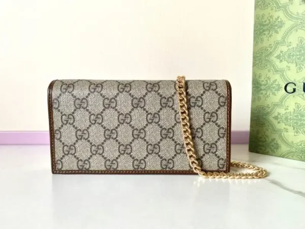 Gucci Horsbet  Chain Clutch Brown - Image 7