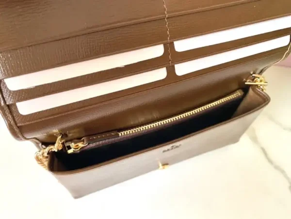 Gucci Horsbet  Chain Clutch Brown - Image 8