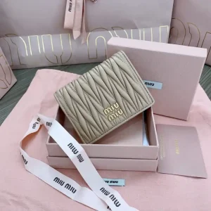 Miu Miu Pocket Wallet Beige