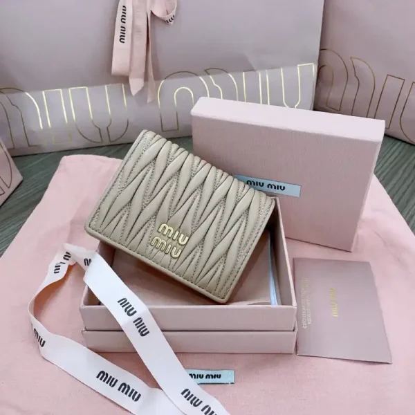 Miu Miu Pocket Wallet Beige - Image 3
