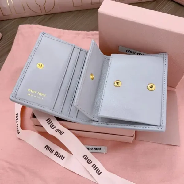 Miu Miu Pocket Wallet Light Blue - Image 2
