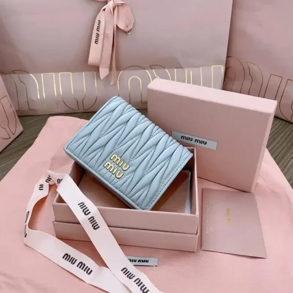 Miu Miu Pocket Wallet Light Blue - Image 3