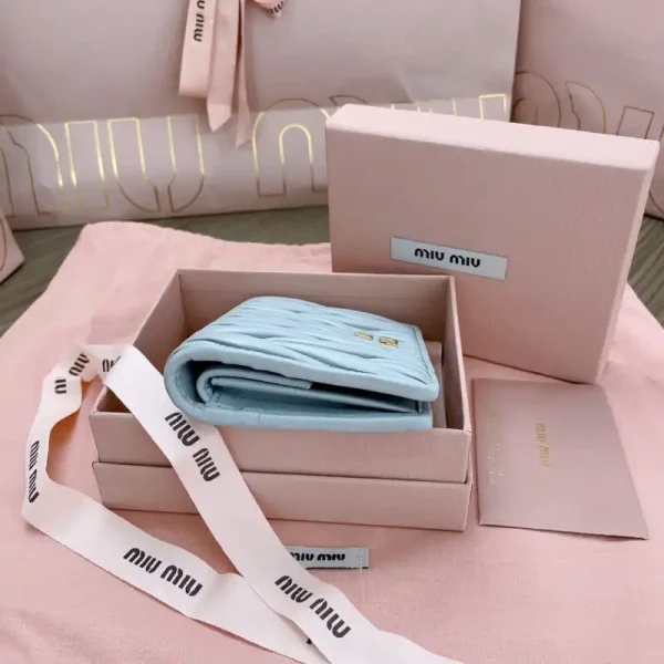 Miu Miu Pocket Wallet Light Blue - Image 7