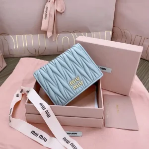 Miu Miu Pocket Wallet Light Blue