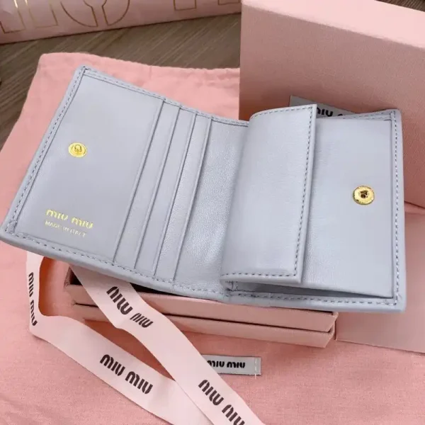 Miu Miu Pocket Wallet Light Blue - Image 8