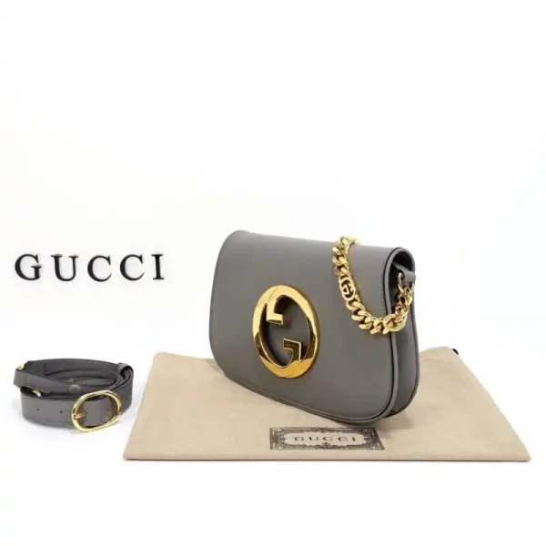 Gucci  Blondie Leather Grey - Image 4