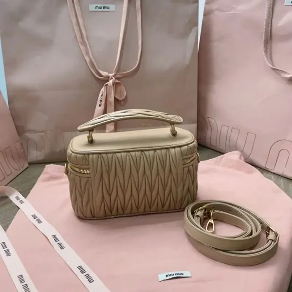Miu Miu Cosmetic Bag Milk Tea - Image 3