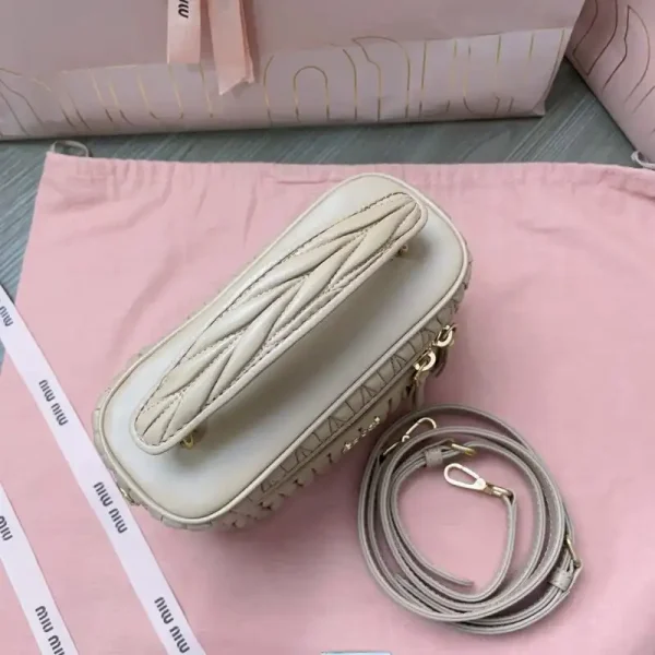 Miu Miu Cosmetic Bag Beige - Image 3