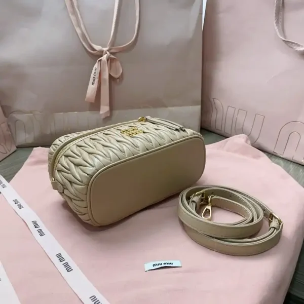 Miu Miu Cosmetic Bag Milk Tea - Image 6