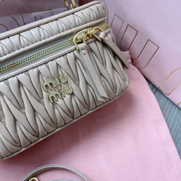 Miu Miu Cosmetic Bag Beige - Image 6