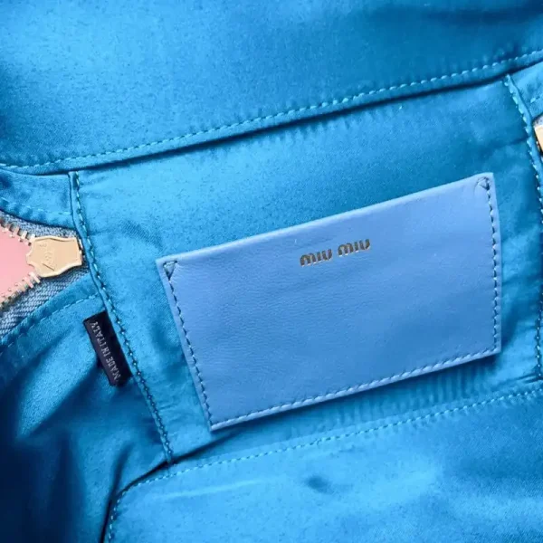Miu Miu Cosmetic Bag Blue - Image 6