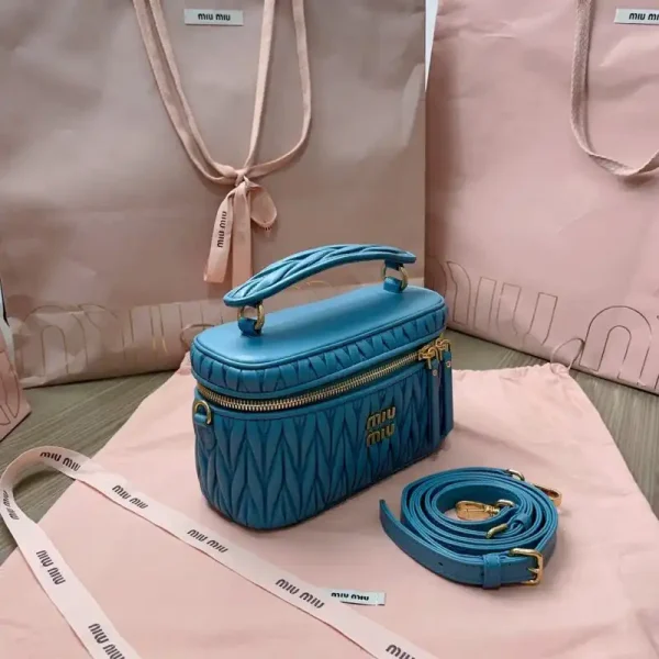 Miu Miu Cosmetic Bag Blue - Image 8