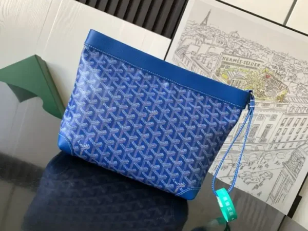 Goyard Conti Pouch Blue - Image 4
