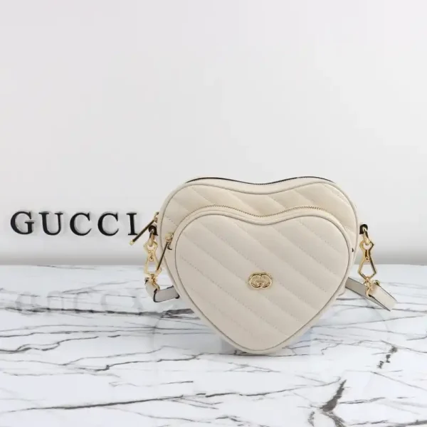 Gucci Interlocking G Mini Heart White