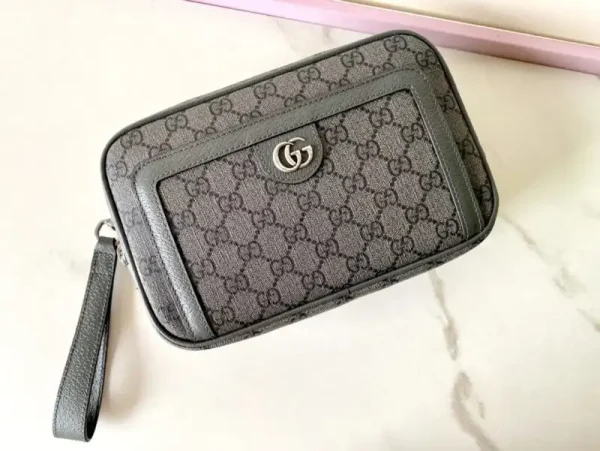 Gucci Ophidia  GG Clutch Grey