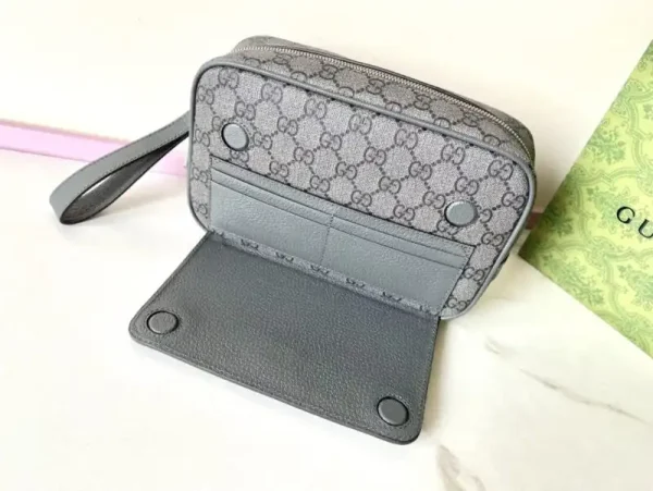 Gucci Ophidia  GG Clutch Grey - Image 3