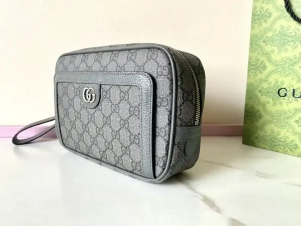 Gucci Ophidia  GG Clutch Grey - Image 4