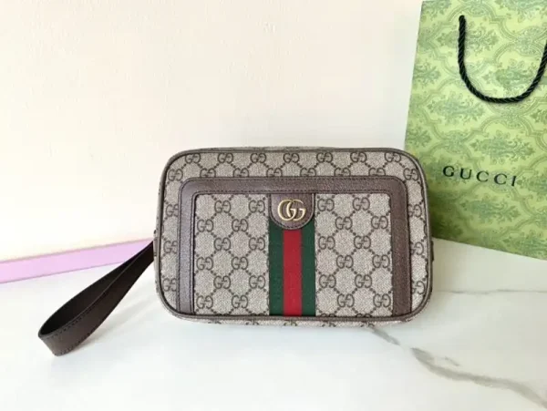 Gucci Ophidia  GG Clutch Beige