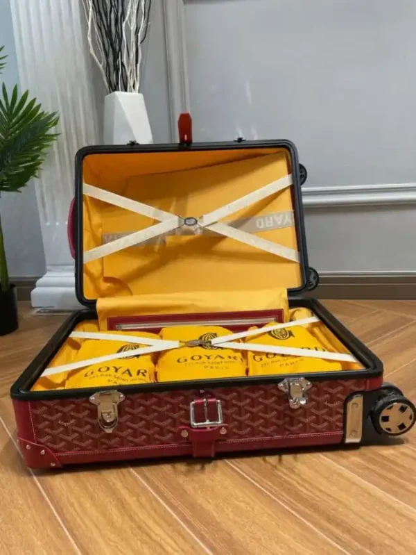 Goyard  Bourget Travel Suitcase Red - Image 3