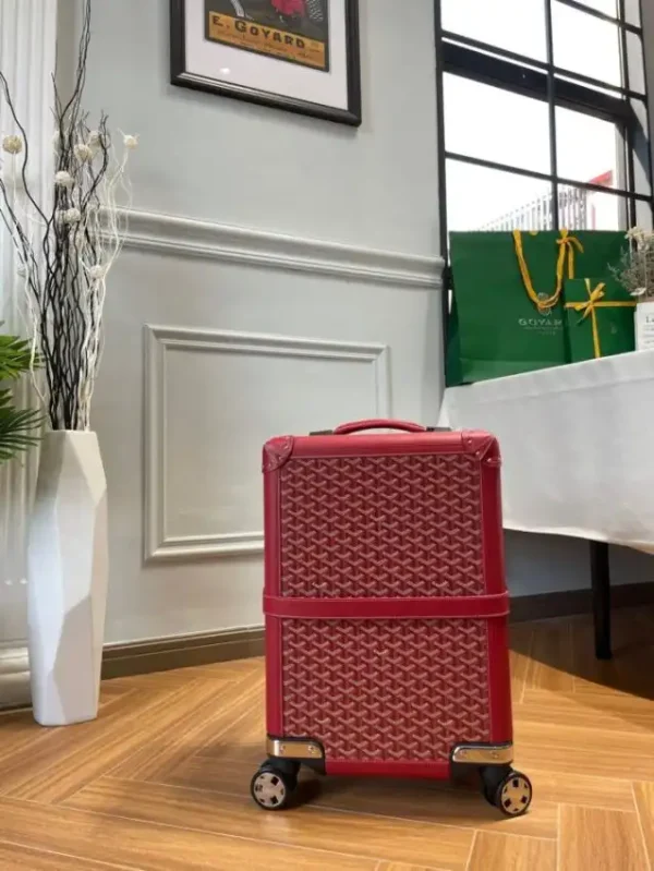 Goyard  Bourget Travel Suitcase Red