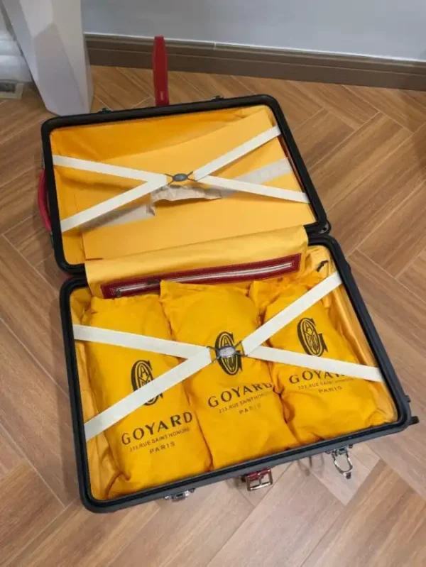 Goyard  Bourget Travel Suitcase Red - Image 7