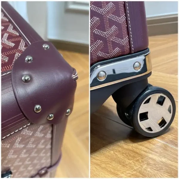 Goyard  Bourget Travel Suitcase Bordeaux - Image 4