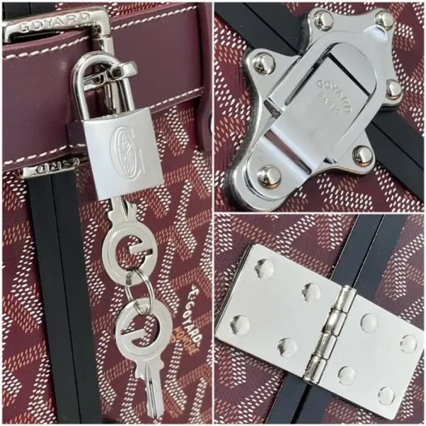 Goyard  Bourget Travel Suitcase Bordeaux - Image 3