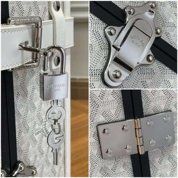 Goyard  Bourget Travel Suitcase White - Image 3