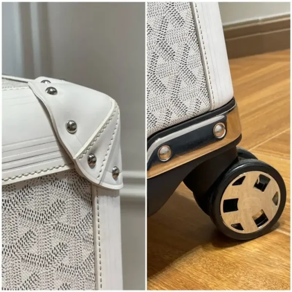 Goyard  Bourget Travel Suitcase White - Image 5