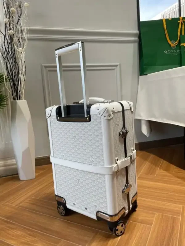 Goyard  Bourget Travel Suitcase White