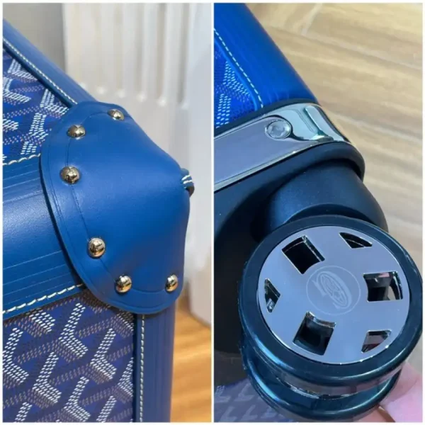 Goyard  Bourget Travel Suitcase Blue - Image 5