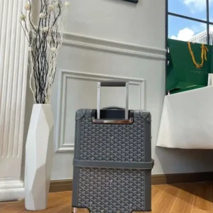 Goyard  Bourget Travel Suitcase Grey