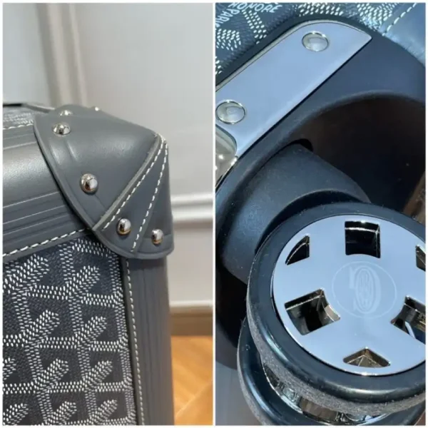 Goyard  Bourget Travel Suitcase Grey - Image 4