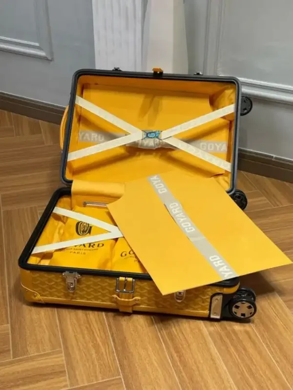 Goyard  Bourget Travel Suitcase Yellow - Image 3