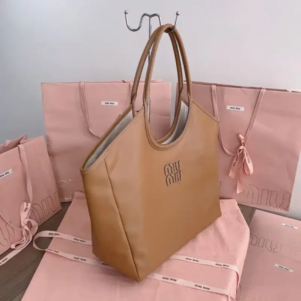Miu Miu Ivy  Tote Brown - Image 3