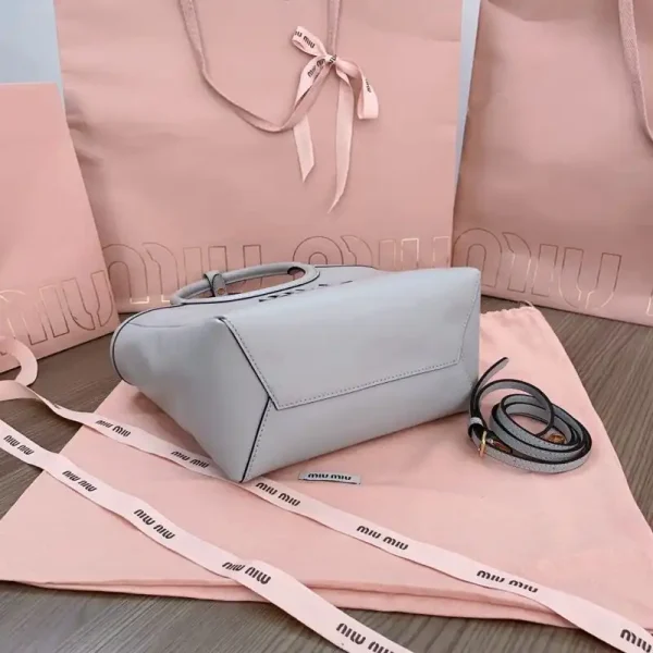 Miu Miu Ivy  Small Tote Grey - Image 5