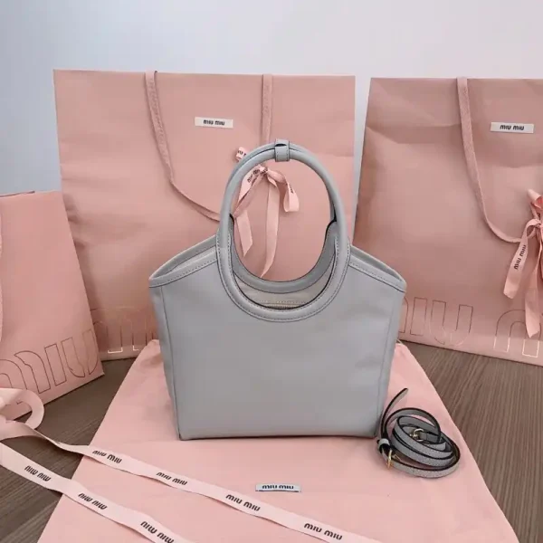 Miu Miu Ivy  Small Tote Grey - Image 7