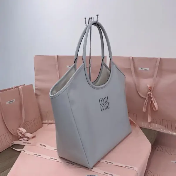 Miu Miu Ivy  Tote Grey - Image 4