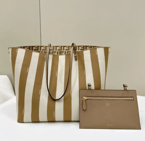 Fendi Two Side Small Tote Beige - Image 2