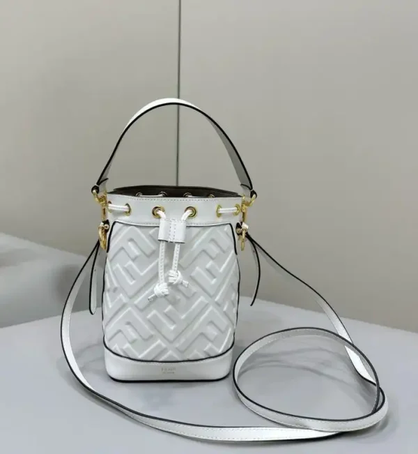 Fendi Tresor Mini Bucket White