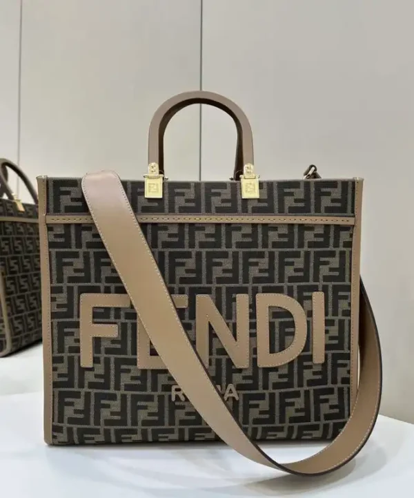 Fendi Sunshine Tote Brown Monogram