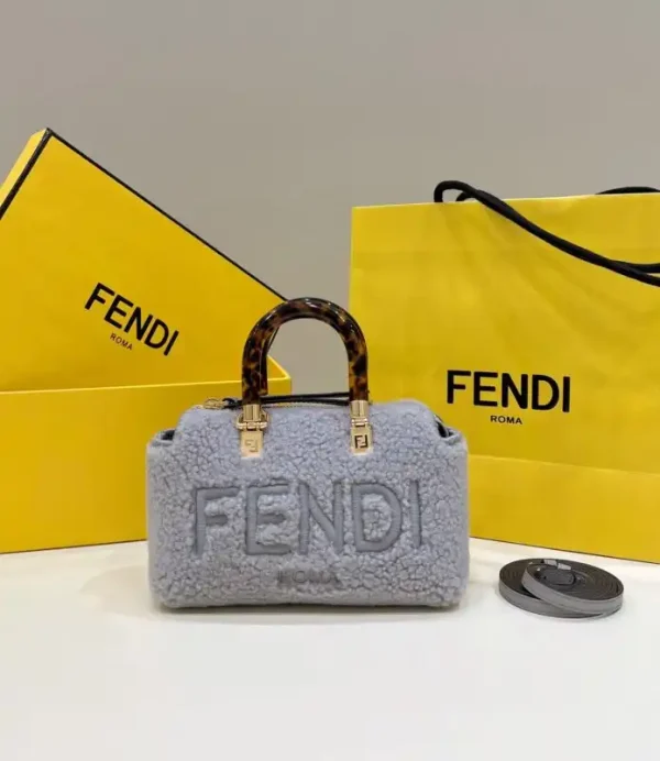 Fendi By The Way Boston Blue Wool