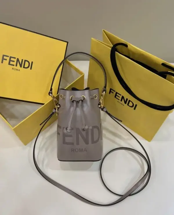 Fendi Tresor Mini Bucket Grey