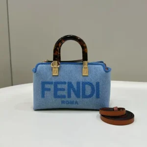 Fendi By The Way Boston   Blue Cotton