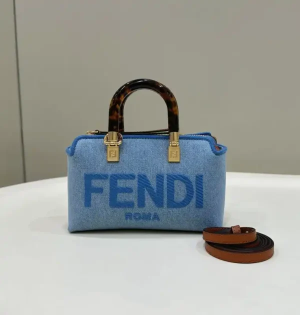 Fendi By The Way Boston   Blue Cotton